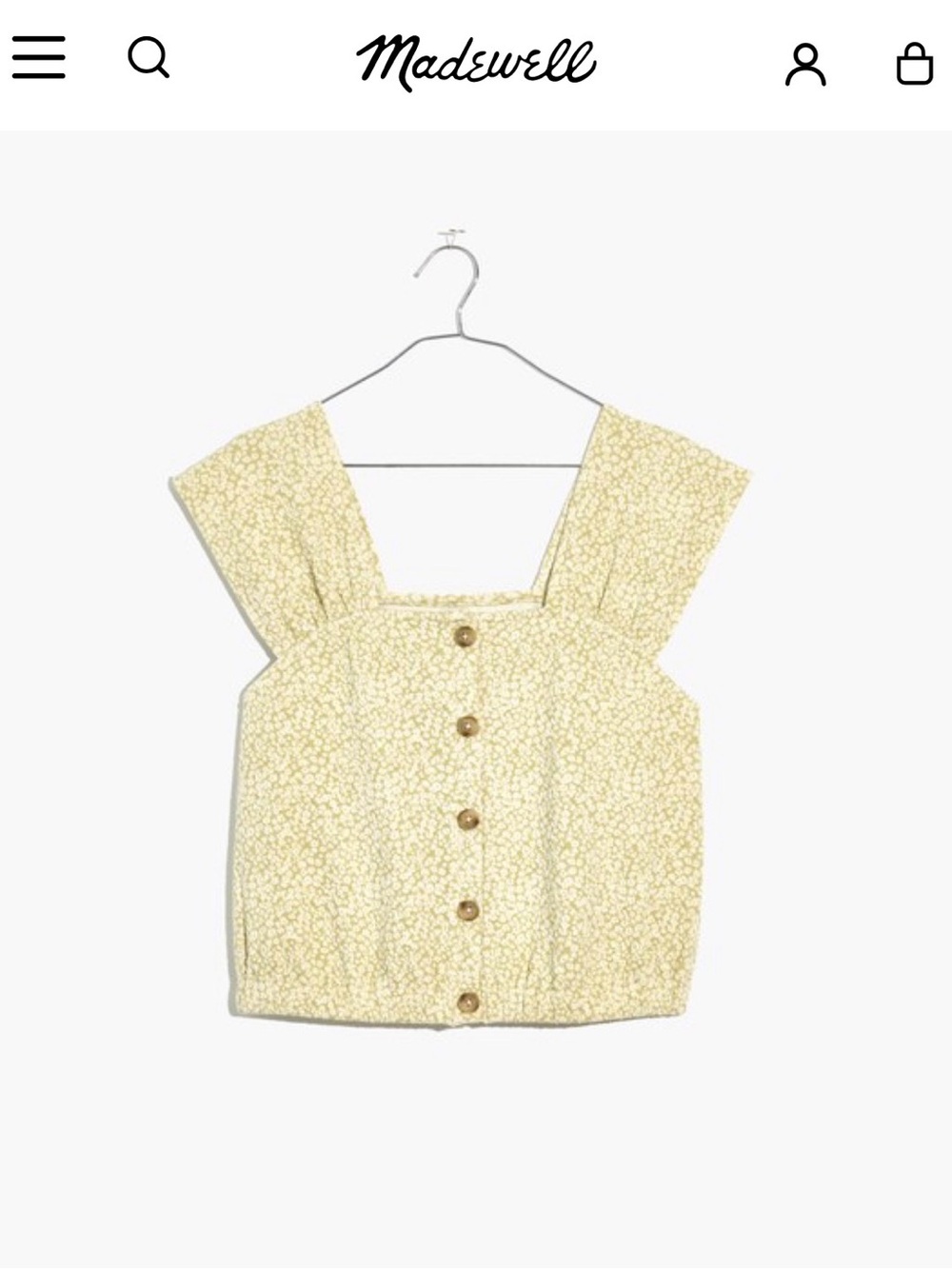Madewell Floral Jacquard Button-Front Top